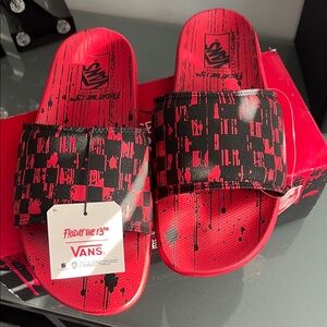 Vans La Costa Slide-On Black and Red